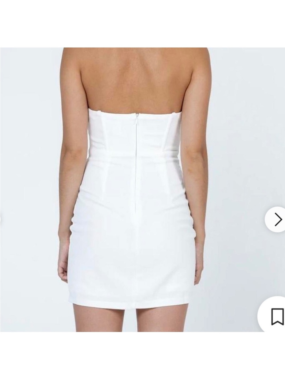 Princess Polly Cut Out Corset Mini Dress White Size 6 - Picture 2 of 4